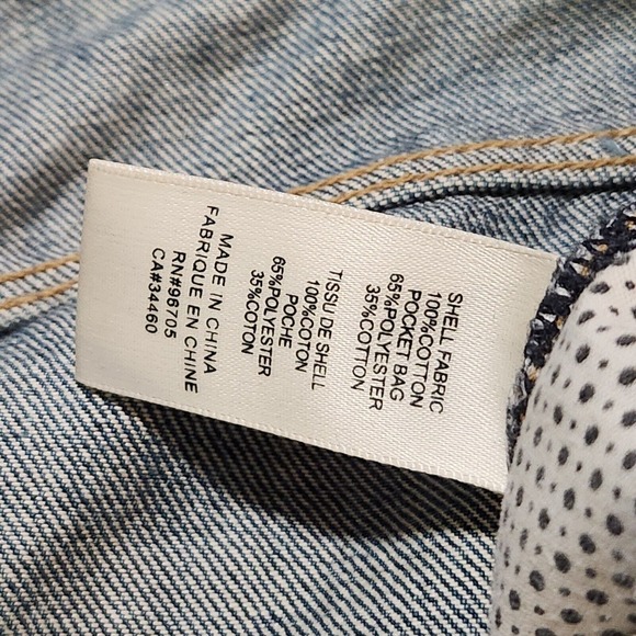 La Vie Rebecca Taylor Patched Velvet & Rigid Blue Denim Jeans Womens Size 27 - Picture 9 of 16